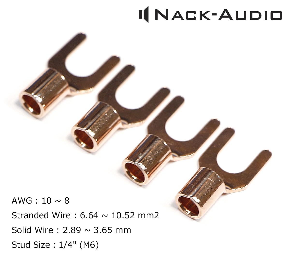 Amazon.co.jp: OFC 純銅 Yラグ端子 ポスト径6mm スピーカー端子 高純度